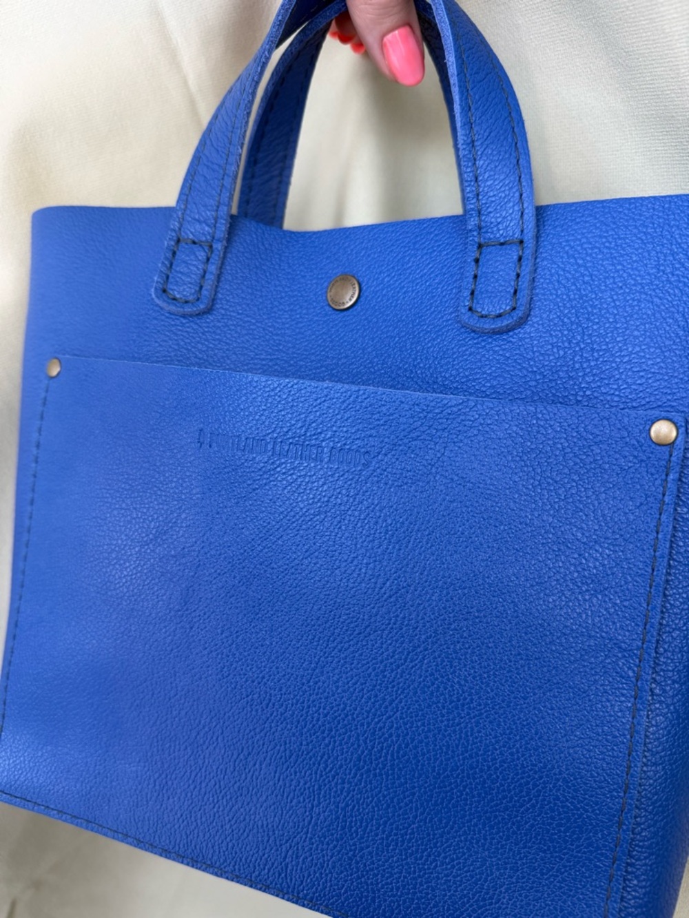 NWOT Portland leather goods mini crossbody- astro blue - Picture 3 of 6